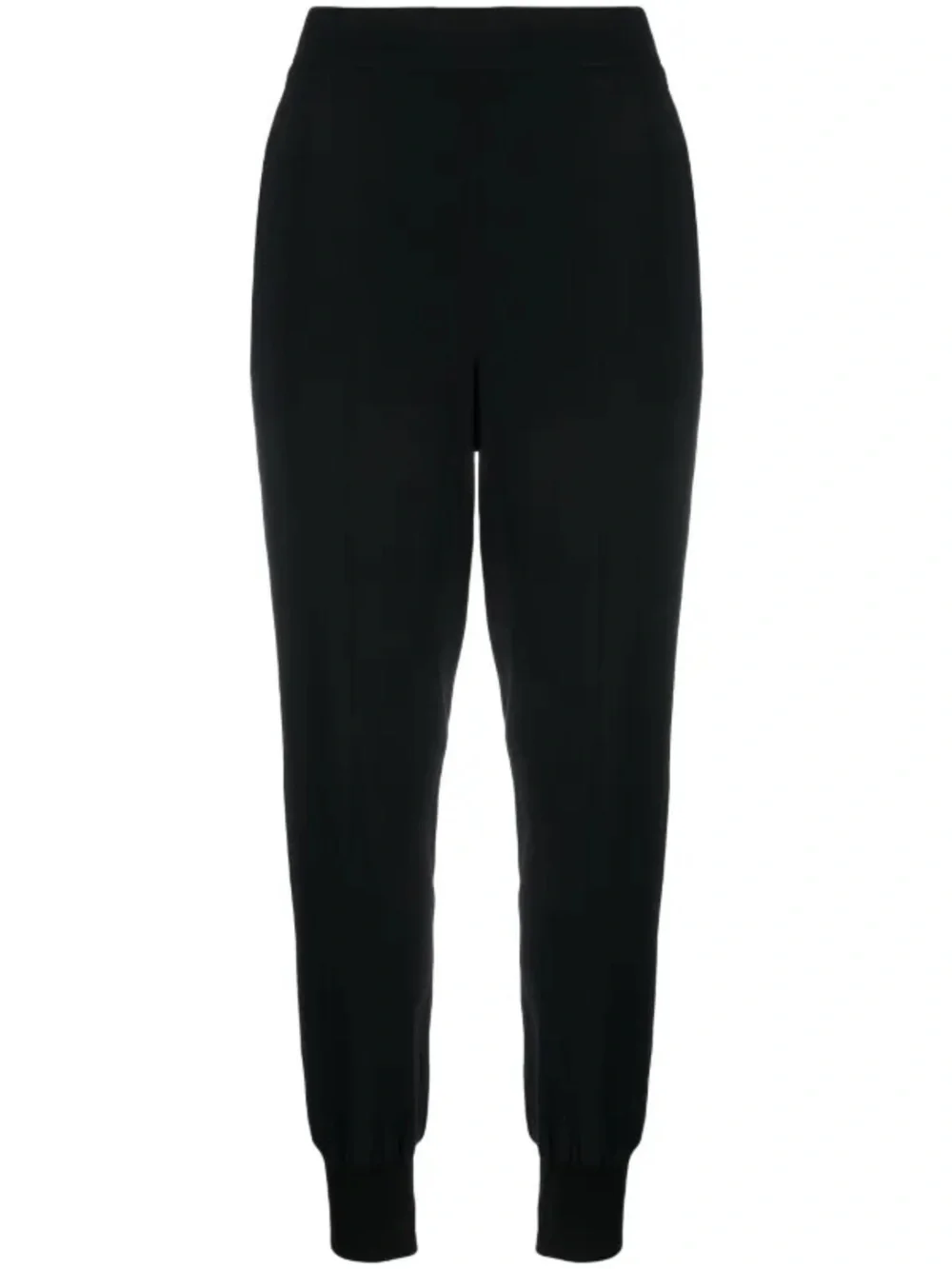 Stella McCartney Black Cropped Elastic-Waist jogger Pants